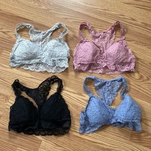 4 pack of lace bras